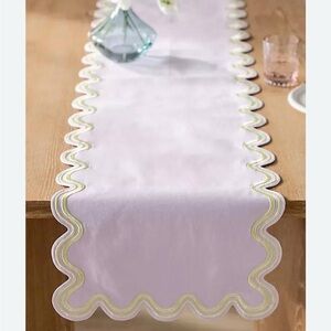 Anthropologie Lavender and Green Table Runner